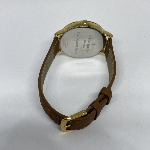 Kate Spade New York 0009 Womens Brown Leather Analog Gold Dial Wrist Watch VK155 main image 11